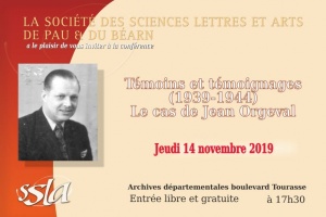 Conférence publique aux archives départementales le jeudi 14 novembre 17h30  Orgeval